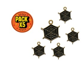 Dije Esmaltado Telaraña Negra